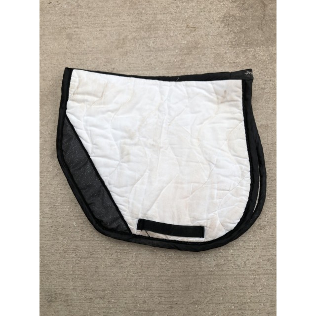 Tapis blanc noir pailleté