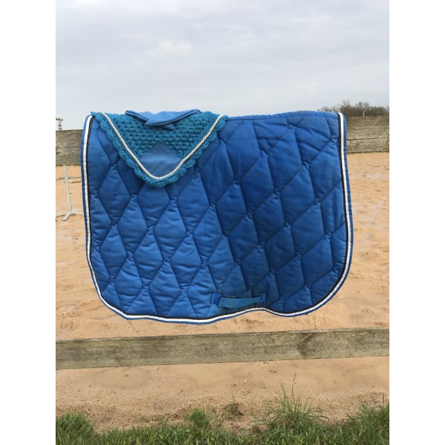 Ensemble tapis/bonnet bleu roi