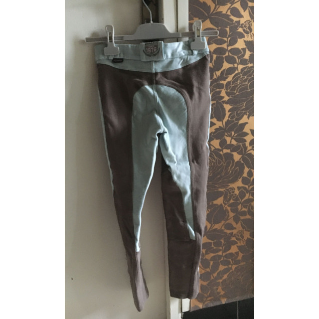 Pantalon d’équitation t.10 détails bleu ciel
