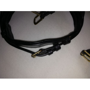 muserolle combinée avec noseband en cuir noir NEUVE