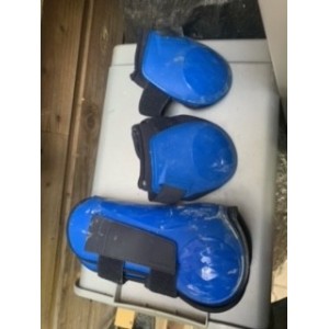 ensemble guêtre et protège boulet bleu roi