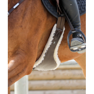 SANGLE BAVETTE MOUTON SYNTHETIQUE 125CM HAVANE