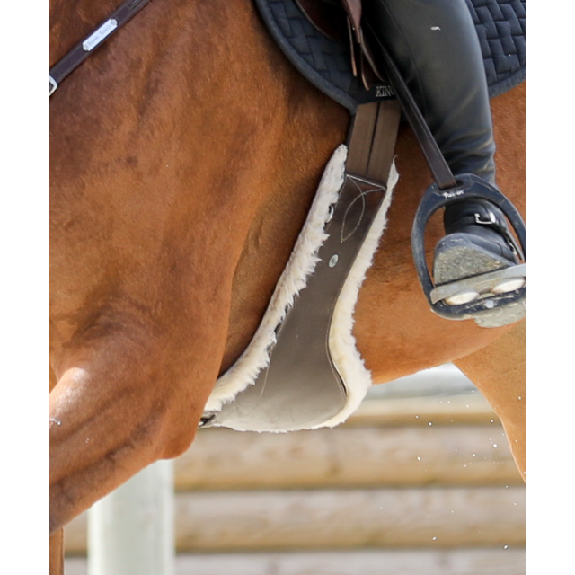 SANGLE BAVETTE MOUTON SYNTHETIQUE 125CM HAVANE