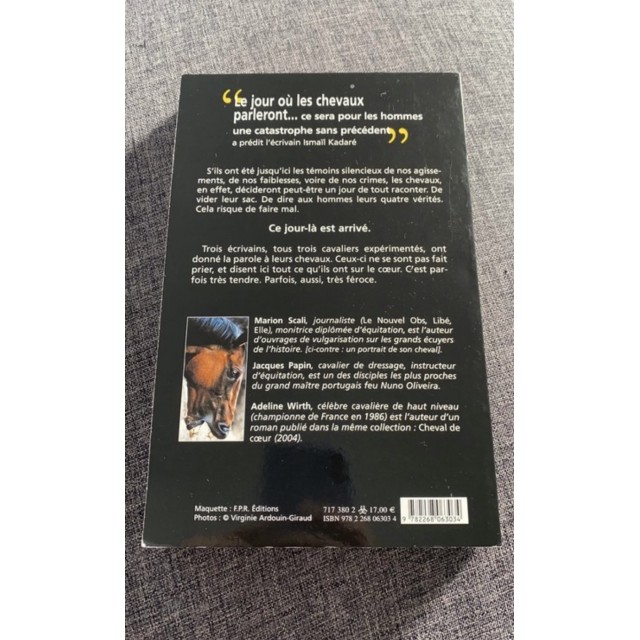 Livre « le jour où les chevaux parleront »