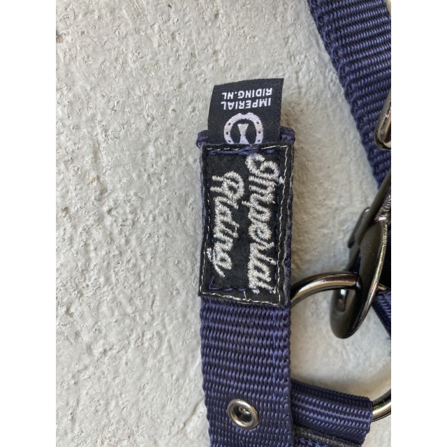 licol impérial riding bleu marine cheval