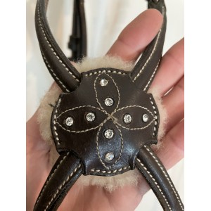 Filet HFI Muserolle croisée avec Strass