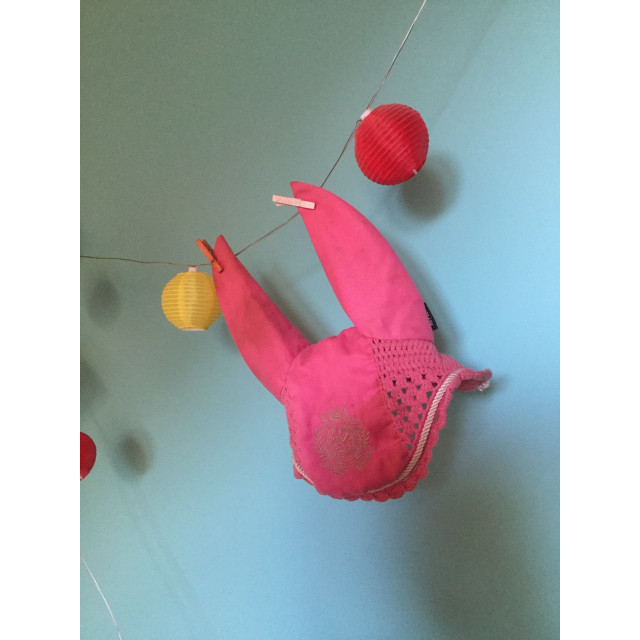 Bonnet HV Polo rose taille cheval