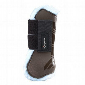 Guêtres et protèges boulets bleu ciel et marron