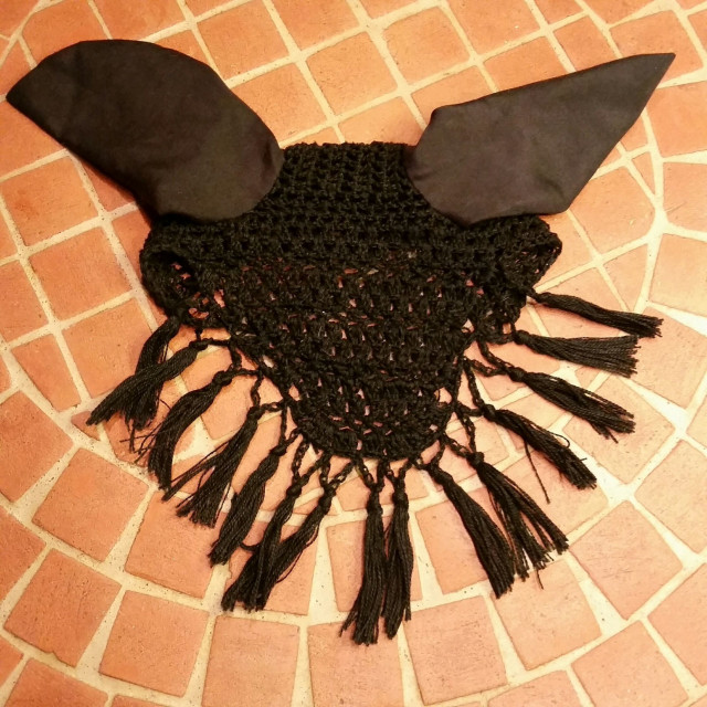 Bonnet anti-mouche noir taille poney