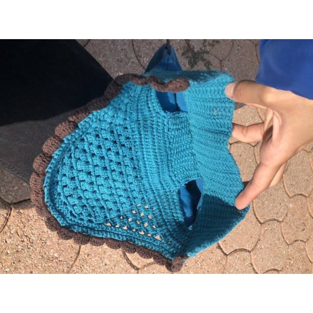 Bonnet bleu et marron HV POLO taille cheval