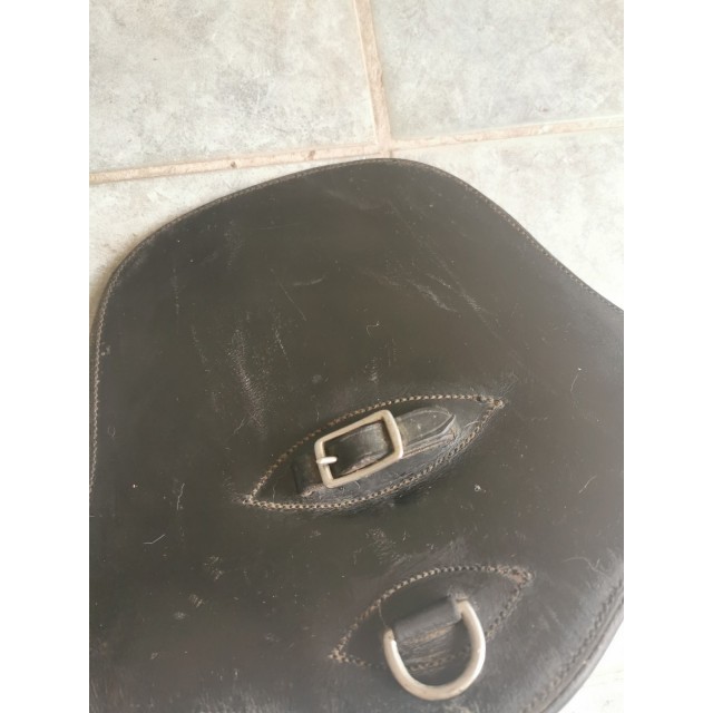 Bavette cuir noir taille 120cm