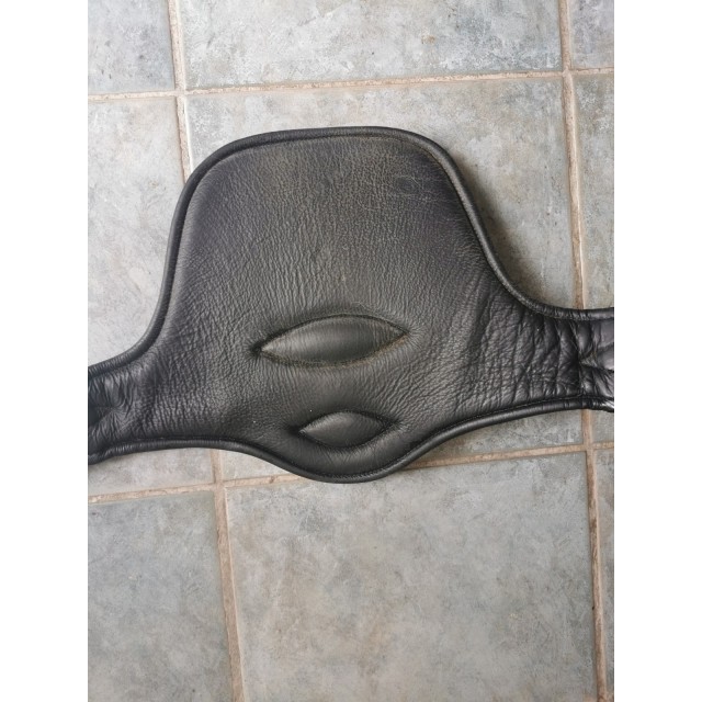 Bavette cuir noir taille 120cm