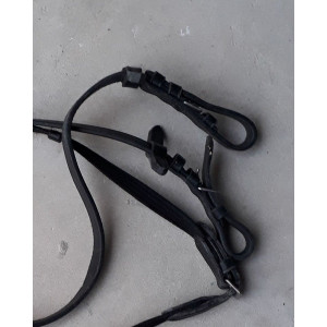 Rênes sangle et cuir noires