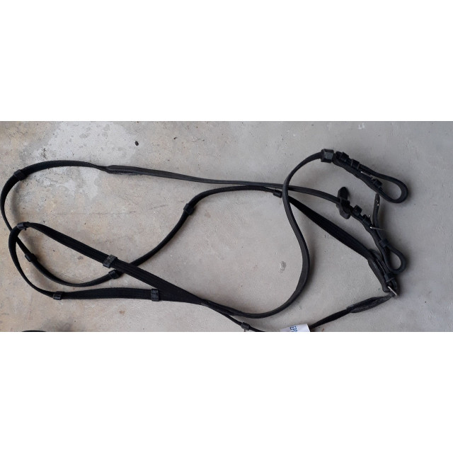 Rênes sangle et cuir noires