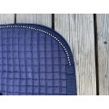 Tapis de selle dressage Horze bleu à strass