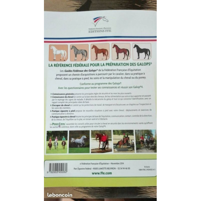 Livre officiel Galop 4 de Cavalier