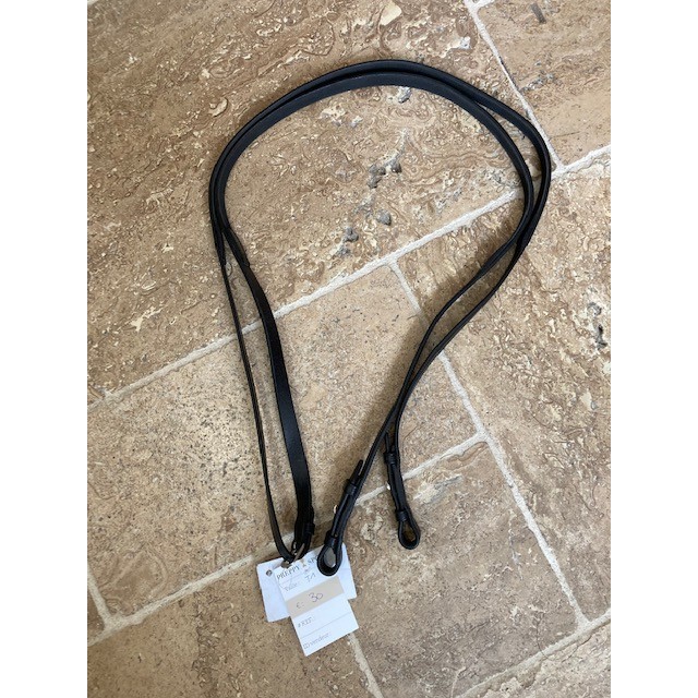 Rênes hunter cuir lisse intérieur caoutchouc Antarès