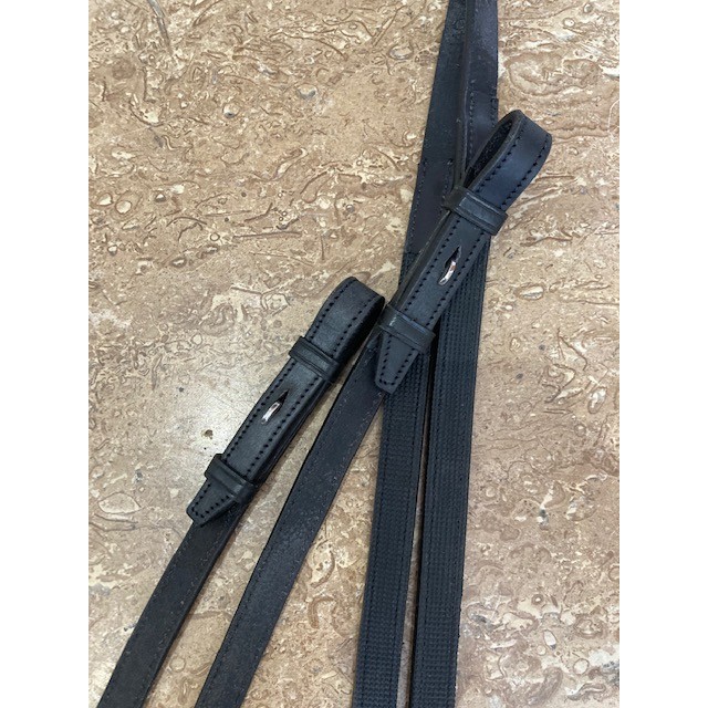 Rênes hunter cuir lisse intérieur caoutchouc Antarès