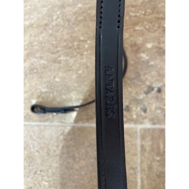 Rênes hunter cuir lisse intérieur caoutchouc Antarès