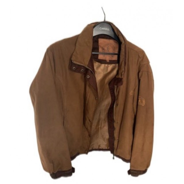 Veste en cuire velours