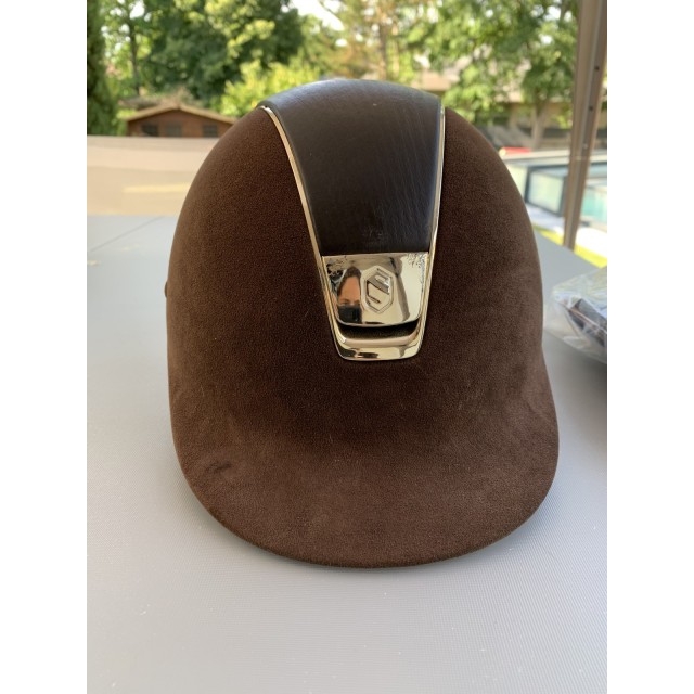 Bombe samshield marron et or