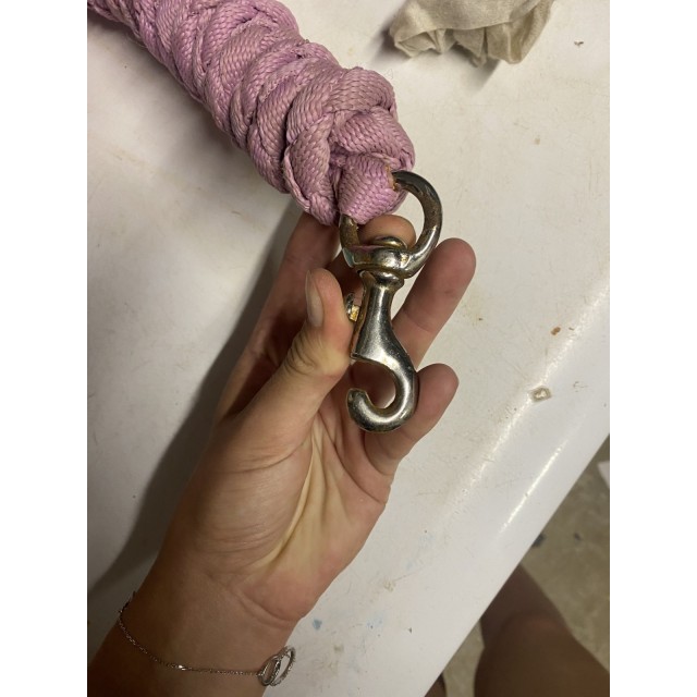 longe rose pour poney