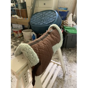 amortisseur cso taille petit cheval bleu et chocolat