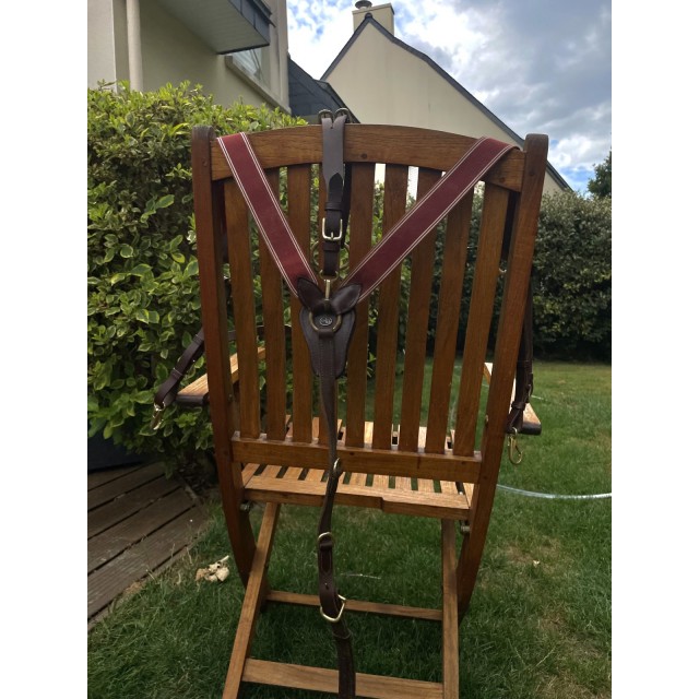 Collier de chasse à élastique bordeaux