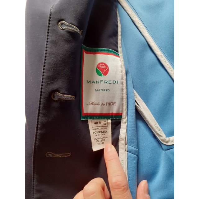 Veste Manfredi bleu marine t40+ 2colzms