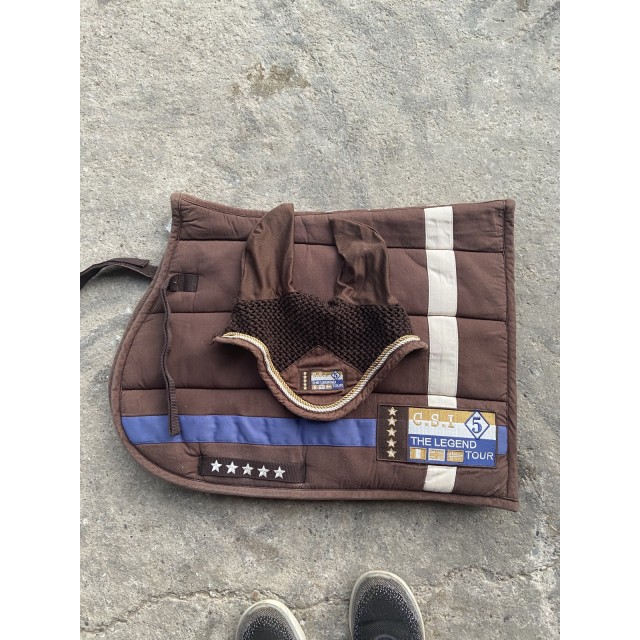 Ensemble tapis + bonnet equithème