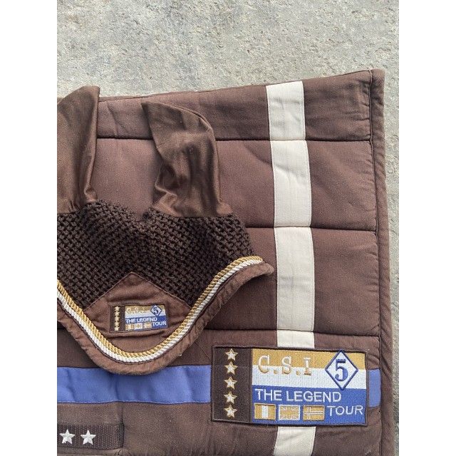 Ensemble tapis + bonnet equithème