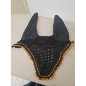 Bonnet noir et or taille cheval