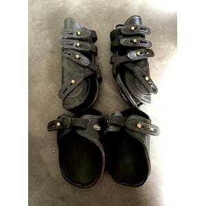 Protections Cheval cuir noir
