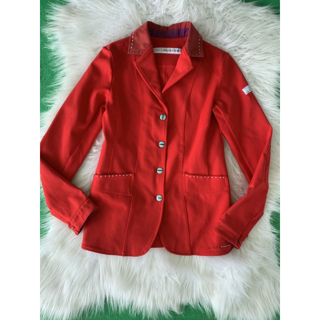 Veste de concours rouge Animo t12 ans