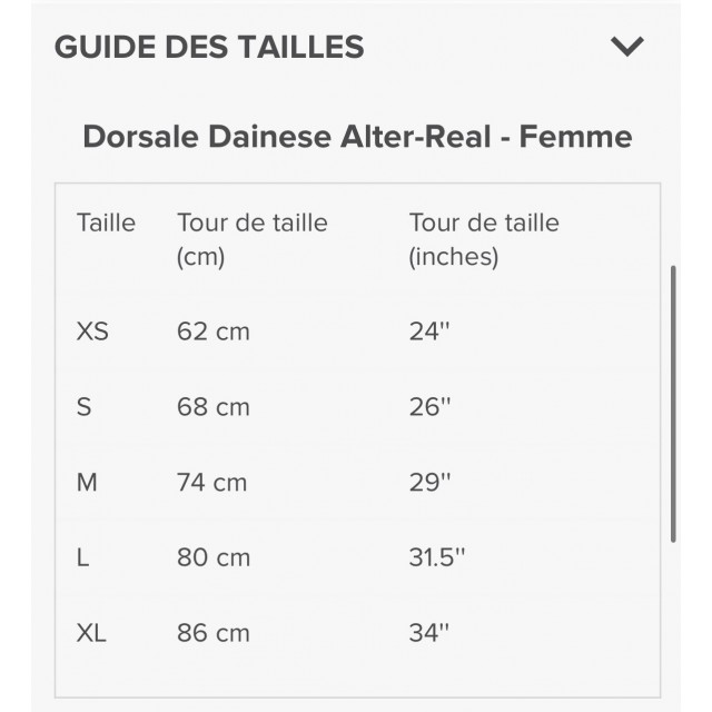 Dorsale Dainese Alter-Real - Femme