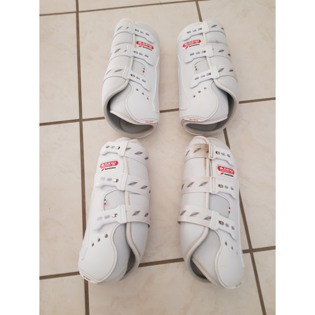 Guêtres de dressage Zandona Carbon Air blanches taille L+ soit XL