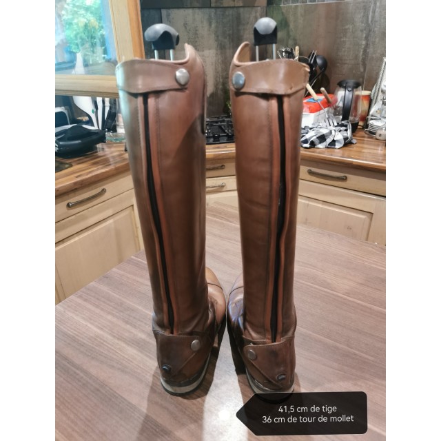 Bottes en cuir cousues italienne