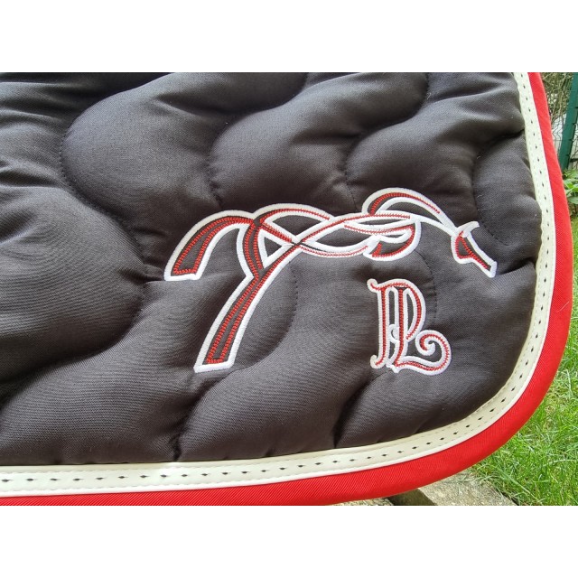 Tapis équitation Pénélope Leprévost Marine et Rouge