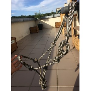 Licol Éthologique Rayé Noir et Blanc