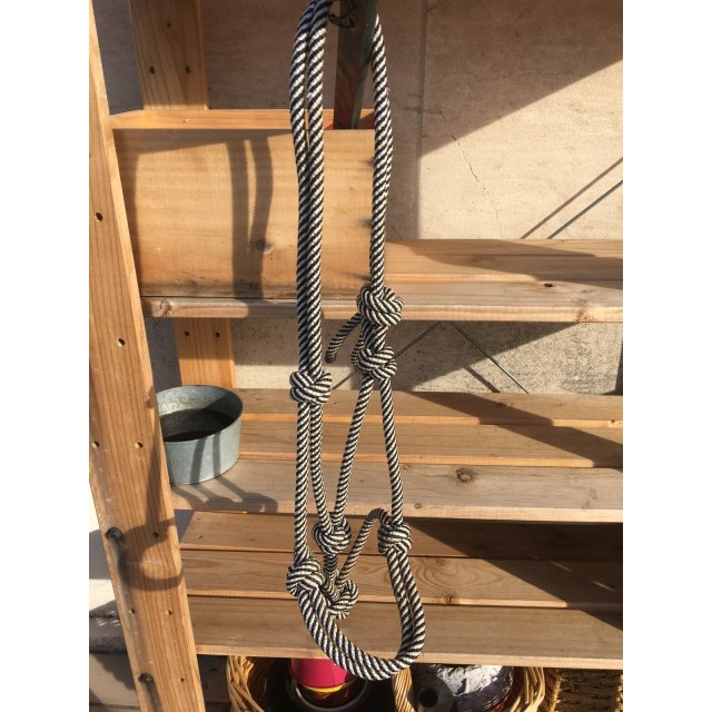 Licol Éthologique Rayé Noir et Blanc