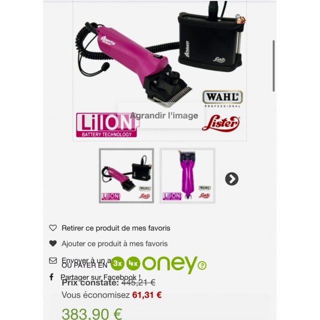 Tondeuse sans fil Lister