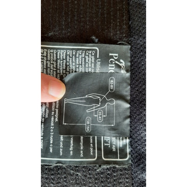 Gilet airbag Penelope Airswift noir taille S