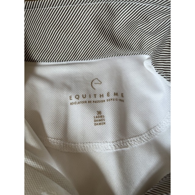 Polo de concours blanc équithème