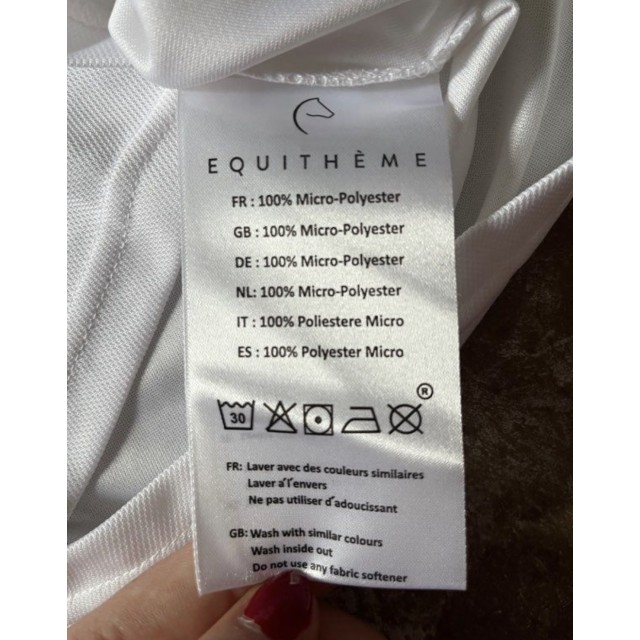 Polo de concours blanc équithème