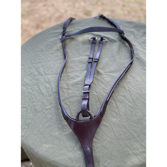 Collier de chasse cheval cuir marron