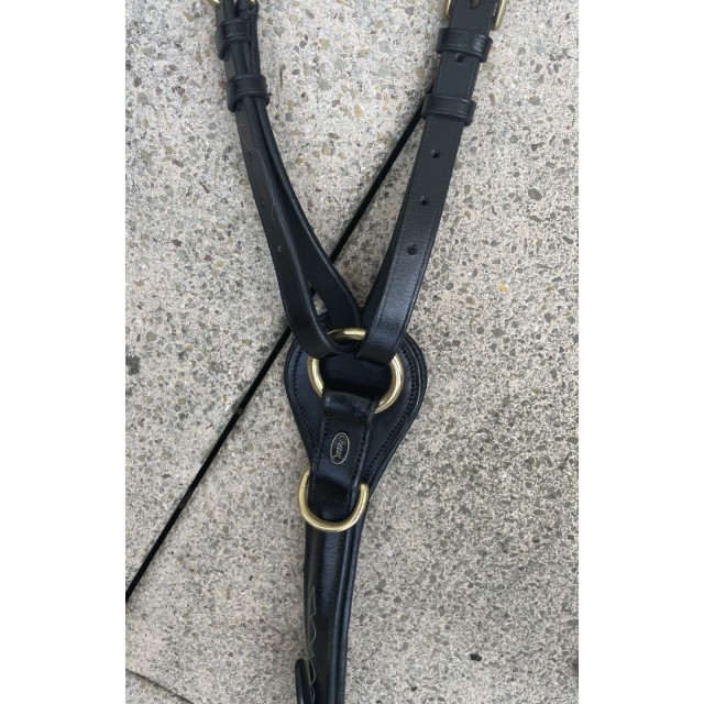 Collier de chasse en cuir noir Chetak