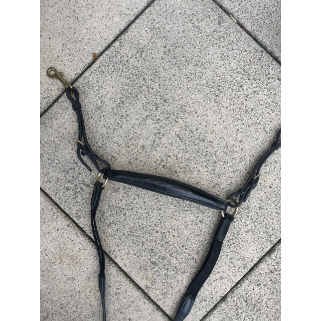 Collier de chasse en cuir noir Chetak