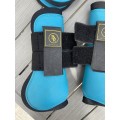 Ensemble guêtres + protèges boulets bleu turquoise BR taille poney