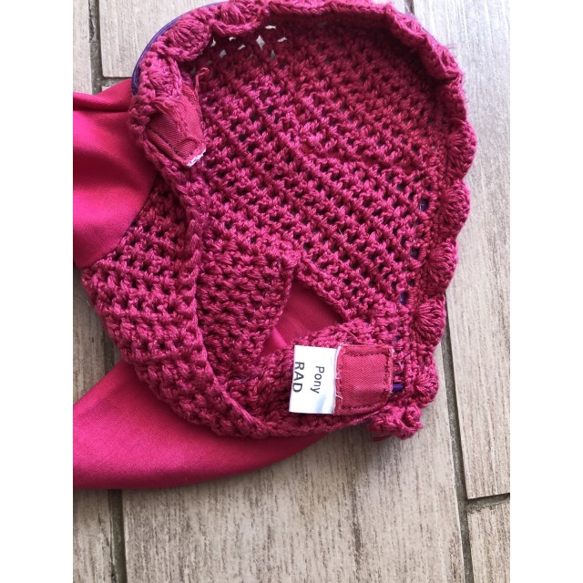 Ensemble rose tapis et bonnet taille pony