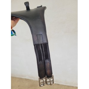 Bavette Eric Thomas Noir 95cm Cuir de Vachette